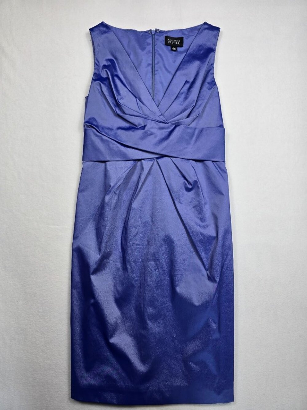 Adrianna Papell Womens 6 Dress Lavender Purple Sleeveless Taffeta Sheath
